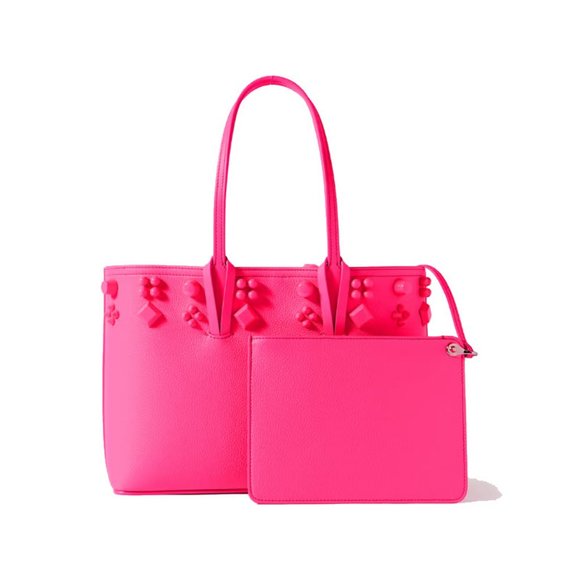 Christian Louboutin Handbags - Christian Louboutin Small Cabata Studded Leather Tote Pink POUPIDOU
